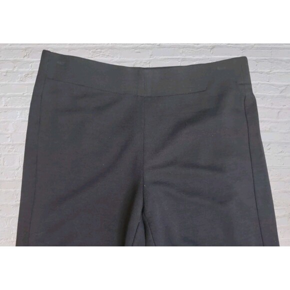 EILEEN FISHER XS Black Wool Crepe Straight Leg Ankle/Crop Pants Career Office - Picture 2 of 5
